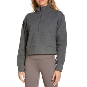 Zella Cropped Quarter Zip Sweatshirt